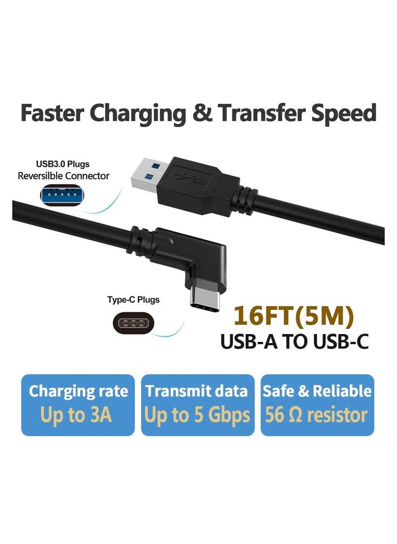 VKL - Compatible for Oculus Link Cable 16ft, DHH USB 3.2 Gen1, C to A, High Speed Data Transfer & Fast Charging Quest 2 and Headset a Gaming PC… - Image 1