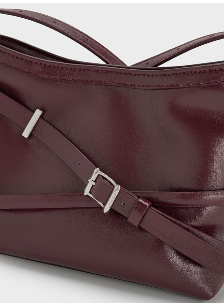 Charles & Keith Bryna Buckled-Strap Crossbody Bag - Image 4
