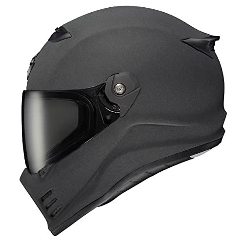 ScorpionEXO Covert FX Full Face Adult Motorcycle Helmet Street Fighter Style Bluetooth Ready Speaker Pockets DOT ECE Solid Graphite Large - Image 1