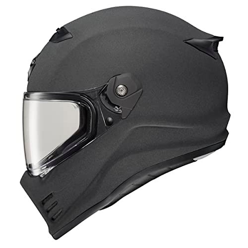 ScorpionEXO Covert FX Full Face Adult Motorcycle Helmet Street Fighter Style Bluetooth Ready Speaker Pockets DOT ECE Solid Graphite Large - Image 3