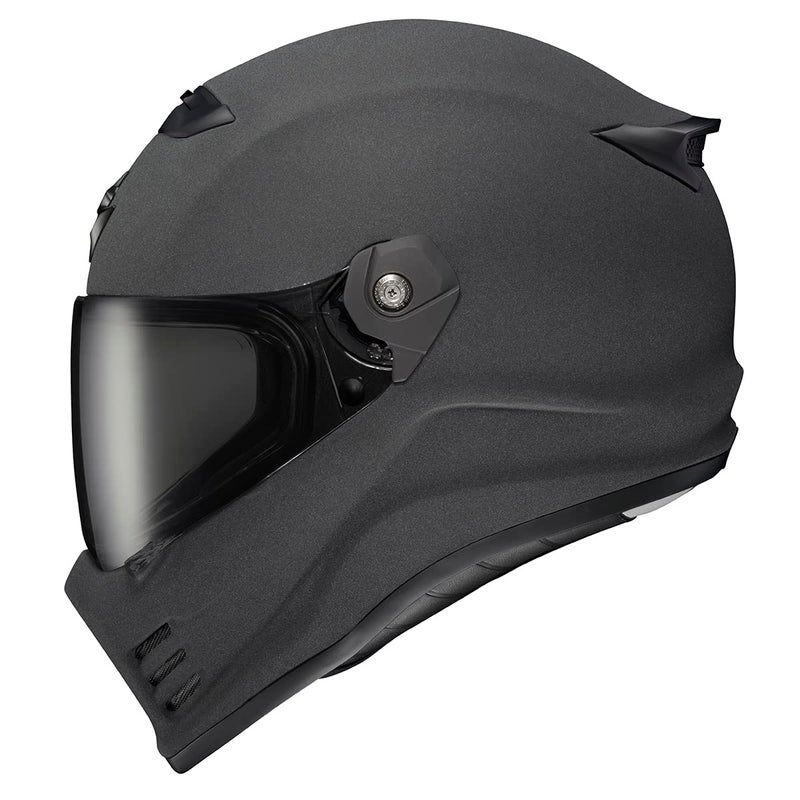 ScorpionEXO Covert FX Full Face Adult Motorcycle Helmet Street Fighter Style Bluetooth Ready Speaker Pockets DOT ECE Solid Graphite Large - Image 2