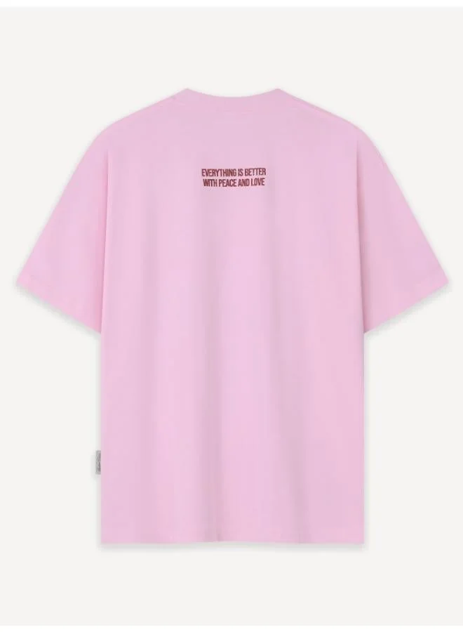 أنوذر كوتون لاب  تي شيرت بياقة دائرية من بيس