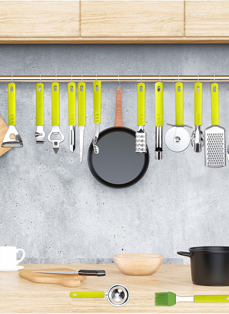 Perfii 34-Piece Stainless Steel Kitchen Utensils Set, Complete Tools and Equipment for Food Prepping Cooking and Baking  - Image 5