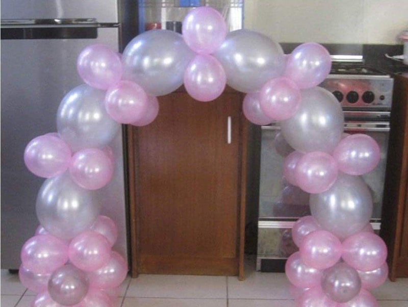 AMFIN® (Pack of 25) 10 inch Metallic Balloons Pink and Silver for Birthday Decoration, Decoration for Weddings, Engagement, Baby Shower, Anniversary Party, Theme - Pink & Silver - Image 4