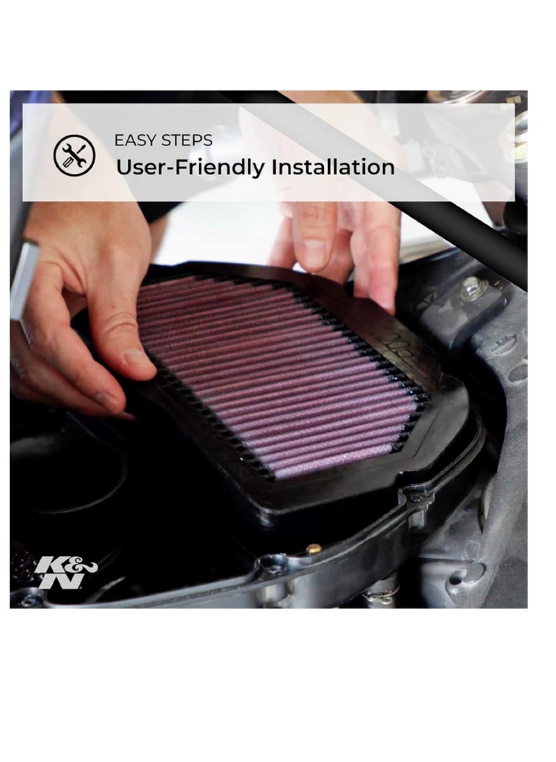 K&N K&N engine air filter high performance premium powersport air filter fits 2011-2019 Kawasaki KLZ1000 versys LT Z1000 ZX1000 Ninja ABS Z1000 KA-1111  - Image 4