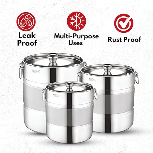 Mintage Milk Barni 1.5 Litre | Platinum Plain Milk Can/Oil Can | Dolu Jar Ghee Dolchi | Heavy Body Milk Container | Steel Milk Pot With Lid |Milk Storage Barni With Lid | Stock Pot Barni for Pickle - Image 4