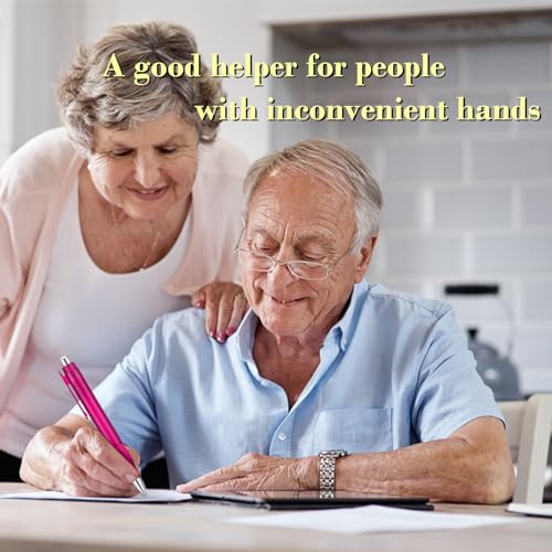 lyforx Big Pens Fat Pens Big Fat Pen - Enhanced Writing Stability for Arthritis and Elderly Easy Thick Grip 3pcs Magenta - Image 3