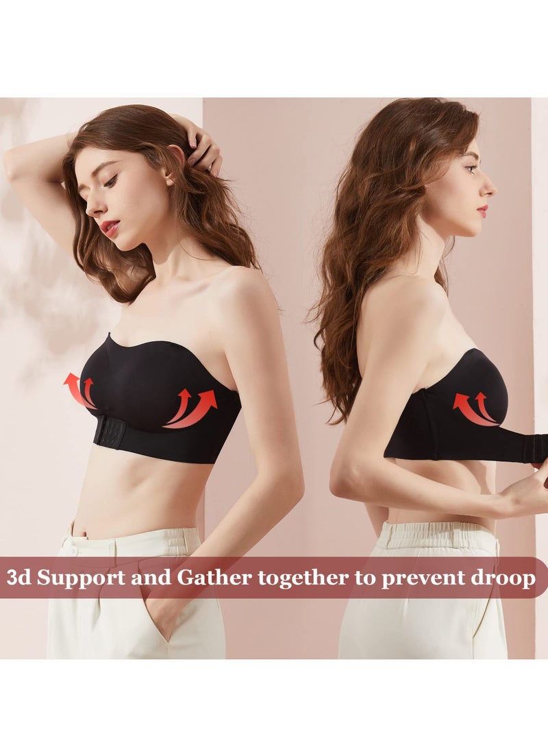 2Pcs Women's Strapless Tube Top Underwear Without Steel Ring Push Up Bra Black/White - pzsku/ZC80E129ACC3A54A10EA2Z/45/_/1698733744/859138e7-104c-4767-a9b0-8dcfb334b937