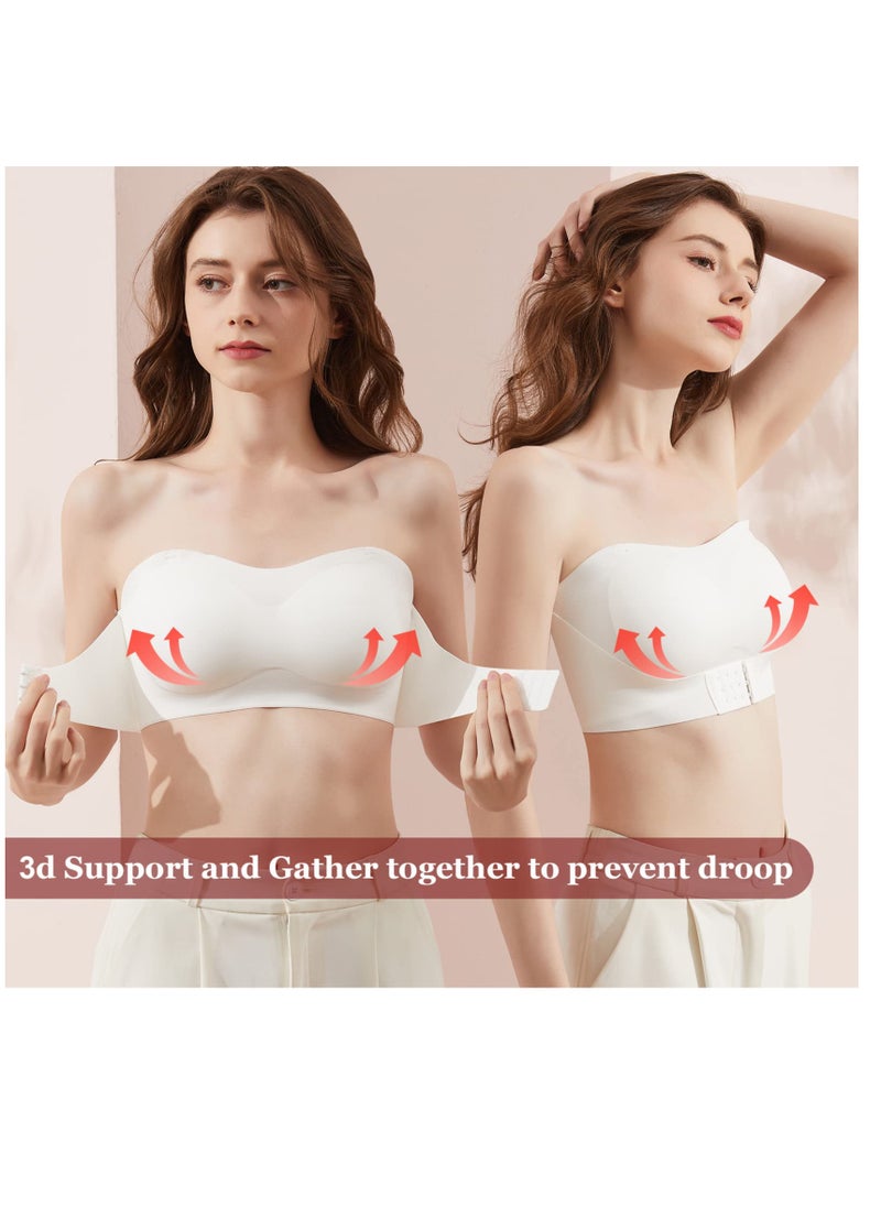 2Pcs Women's Strapless Tube Top Underwear Without Steel Ring Push Up Bra Black/White - pzsku/ZC80E129ACC3A54A10EA2Z/45/_/1698733750/69f3db5e-b5dd-4d09-830c-d3eb4a8721f2