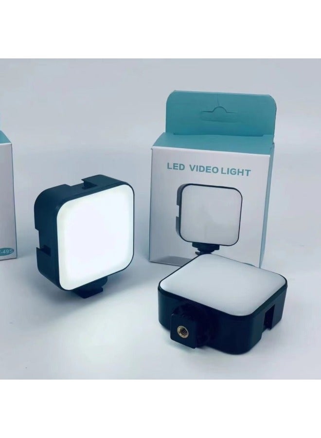 Pocket Fill Light Portable Camera Small Battery Plug-in Square Short Video Conference LED Fill Light-Specifications:Dry Battery  - Image 2