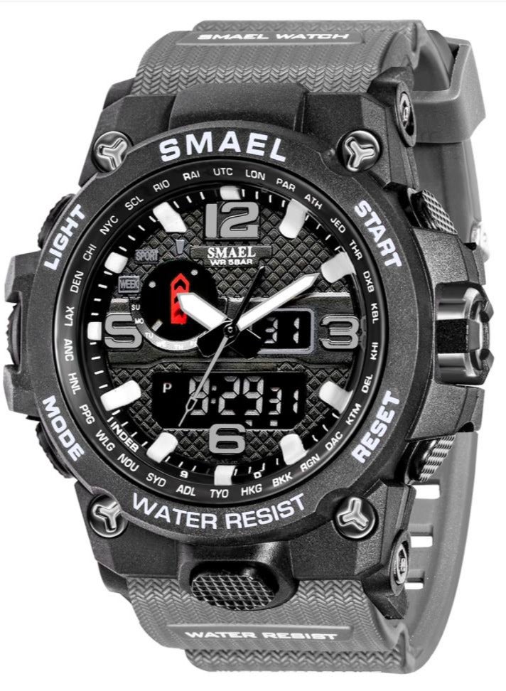 Waterproof electronic sports watch, luminous alarm clock watch