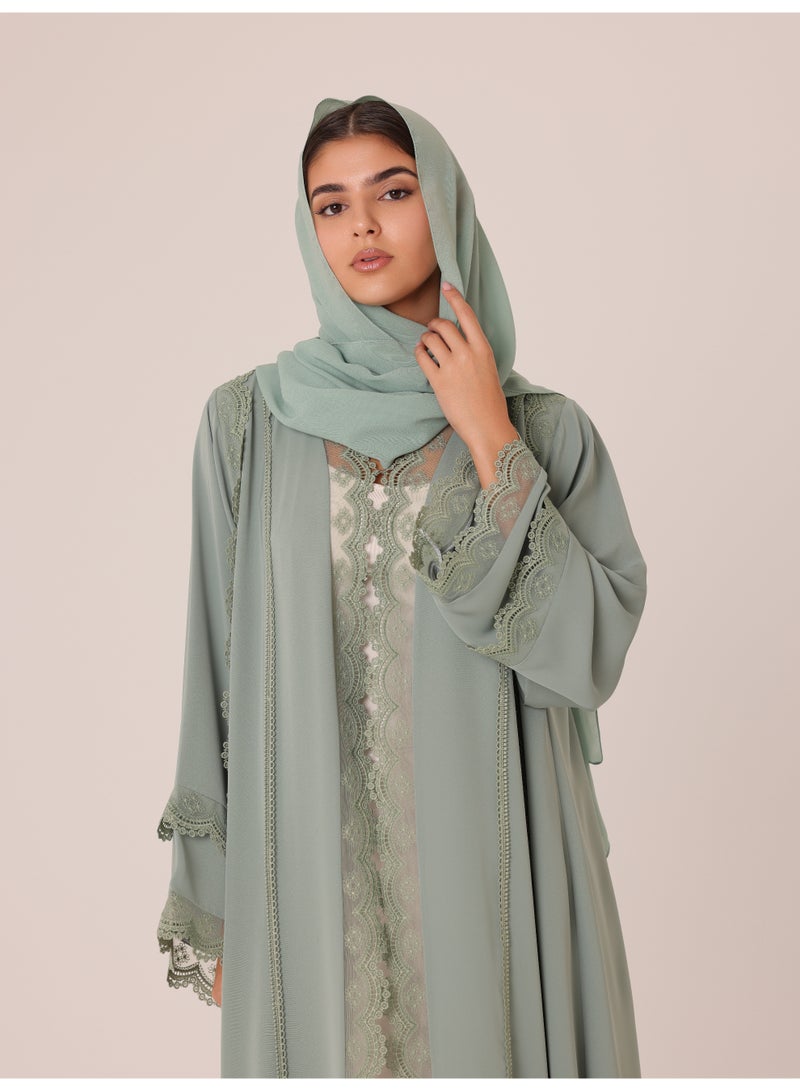 اكسا عباية دانتيل بقصّة حكيمية - Image 2