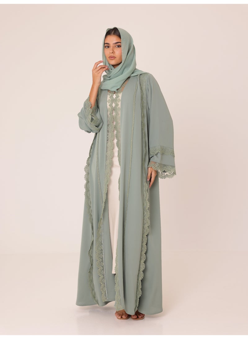 اكسا عباية دانتيل بقصّة حكيمية - Image 5
