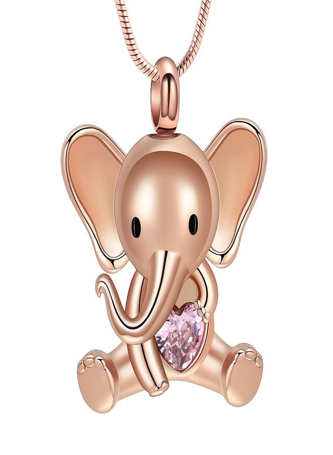 Hearbeingt Elephant Urn Necklace for Ashes Cremation Jewelry Stainless Steel Ash Pendant for Human Pets Memorial Necklaces Keepsake Jewelry of Loved Ones - Image 1