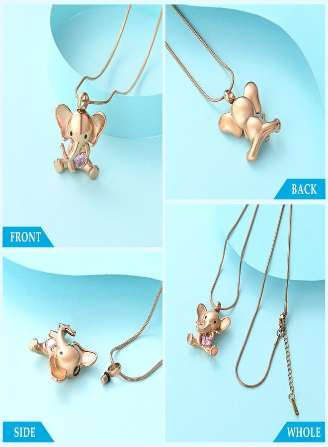 Hearbeingt Elephant Urn Necklace for Ashes Cremation Jewelry Stainless Steel Ash Pendant for Human Pets Memorial Necklaces Keepsake Jewelry of Loved Ones - Image 4
