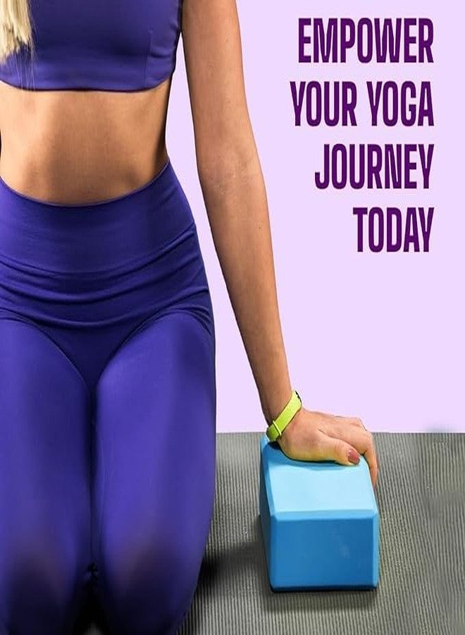 First Choice مكعب يوغا من إسفنج EVA عالي الكثافة من FIRST CHOICE للقوة والتوازن والمرونة، مقاوم للروائح، حجم عادي (3 × 6 × 9 بوصات، مجموعة من قطعة واحدة، أزرق) - Image 3