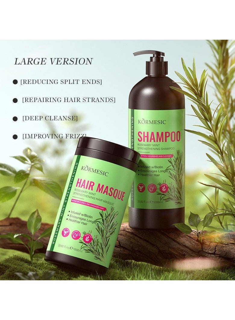 Kormesic Rosemary Mint Hair Mask 1000ml - Deep Conditioning & Refreshing - Image 3