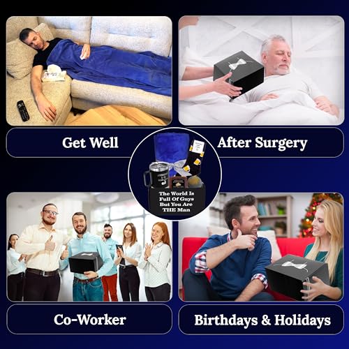 GOLDMUS Get Well Soon Gift Basket Men – Get Well Gifts for Men After Surgery, Recovery Care Package for Him, Thoughtful Feel Better Box with Comfort and Encouragement Set for Hospital or Illness - Image 3