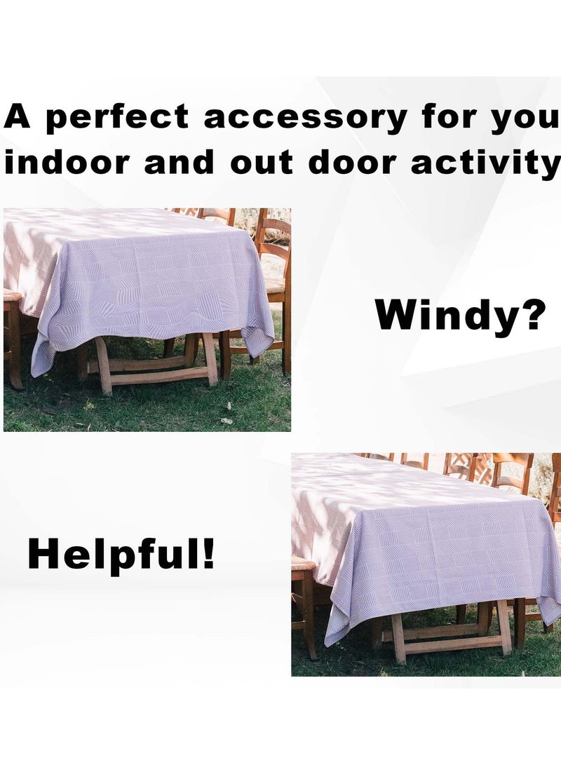 Zikra 20pcs Plastic Tablecloth Clips, Adjustable Tablecloth Clips Table Cloth Fixing Table Cloth Holder Clips Transparent Picnic Tablecloth Clamps for Indoor Outdoor - Image 3