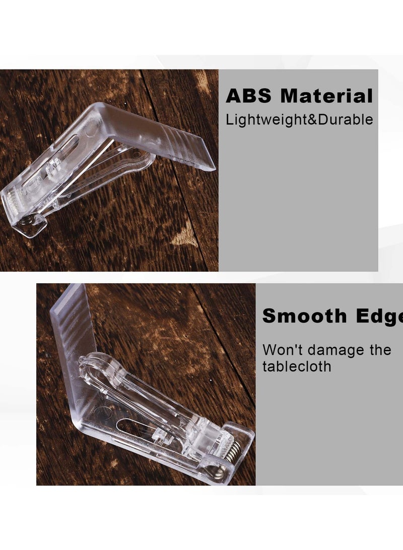 Zikra 20pcs Plastic Tablecloth Clips, Adjustable Tablecloth Clips Table Cloth Fixing Table Cloth Holder Clips Transparent Picnic Tablecloth Clamps for Indoor Outdoor - Image 4