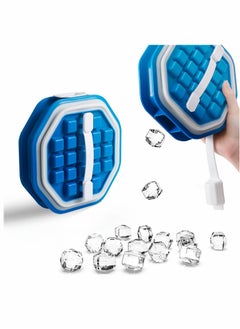 Ice Cube Trays with Lids, Silicone Ice Tray Molds with Handles, 19 Ice Cubes Per Tray, Easy-Release Ice Tray Tools