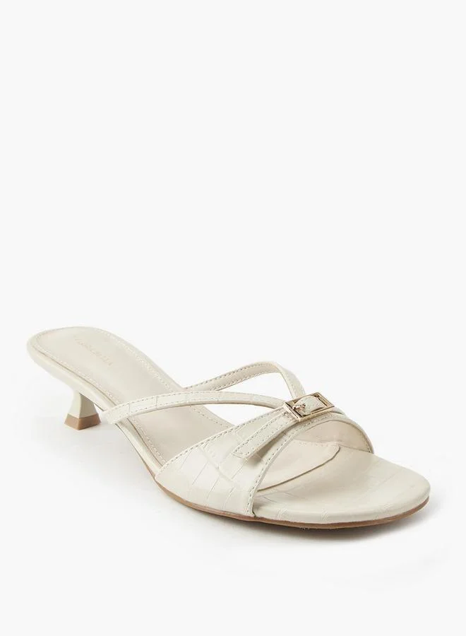 Women's Kitten Heel Slip-On Sandals