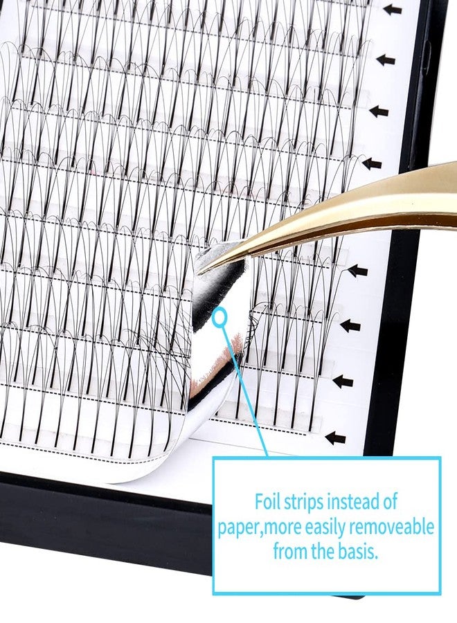 فادلاش وصلات رموش جاهزة، وصلات رموش على شكل حرف D، رموش طويلة الساق، وصلات رموش جاهزة، وصلات رموش كثيفة، وصلات رموش كثيفة جاهزة (3D-0.07D، 15 مم) - Image 2