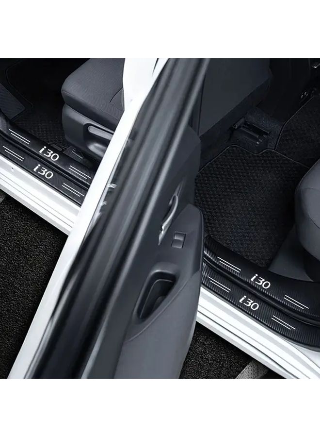 Carbon Fiber Car Door Sill Protector 5pcs Anti Scratch Trunk Bumper Guard - Image 1