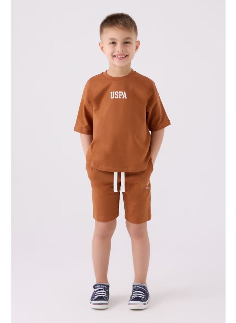U.S. Polo Assn. Boys Bermuda Suit Brown - Image 3