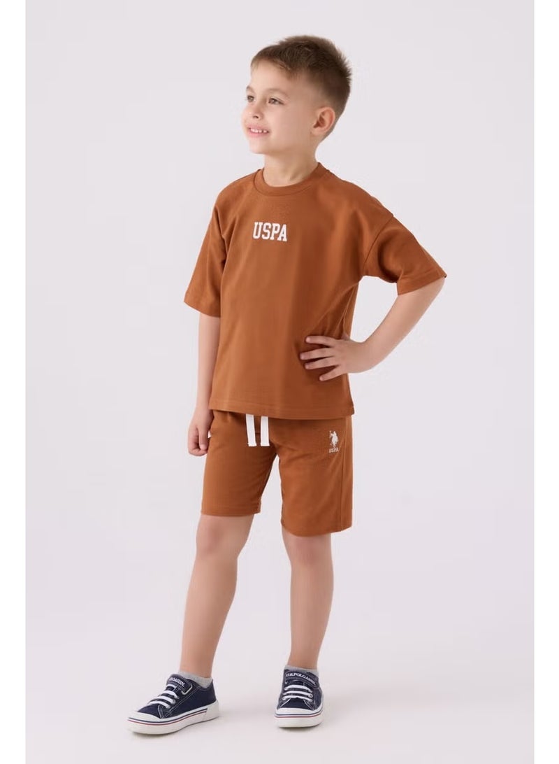 U.S. Polo Assn. Boys Bermuda Suit Brown - Image 1