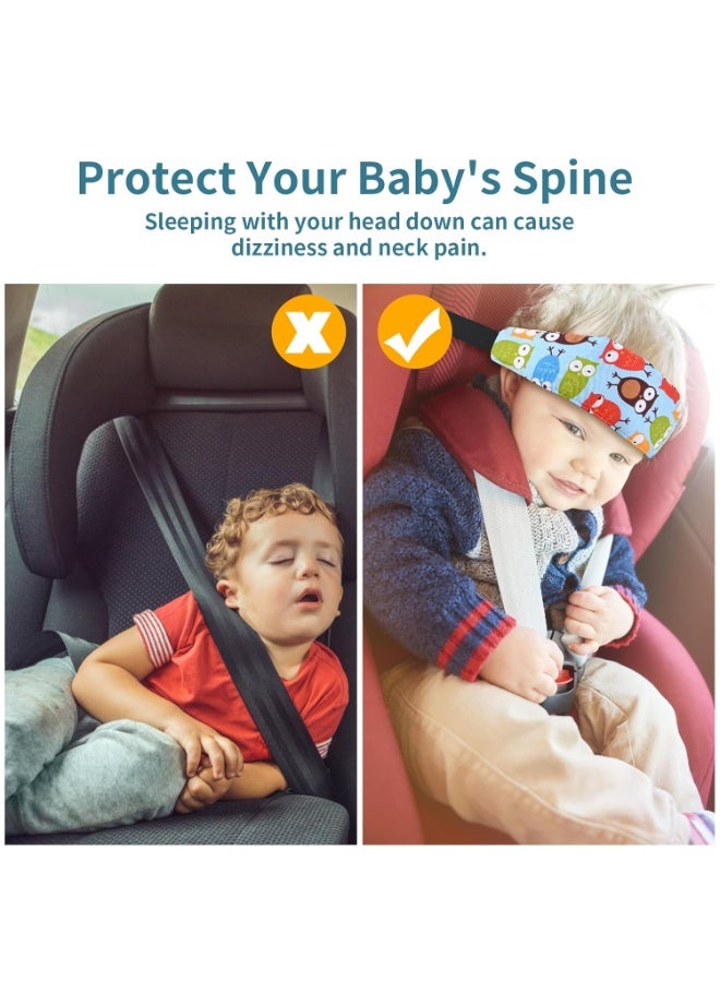 GUDOO Head Support for Stroller Car Seat - Head Band Strap Headrest for Sleeping Traveling for Toddler Kids Children Child Baby Infant - Image 2