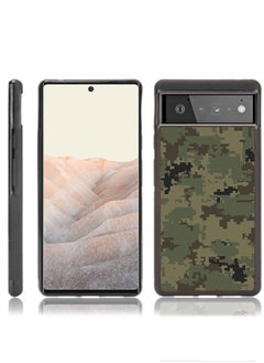 TPU Protection and Hybrid Rigid Clear Back Cover Case Dark Camouflage  for Google Pixel 6