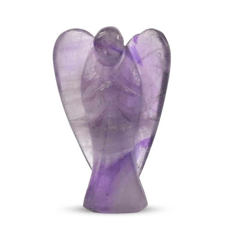 Crystu Amethyst Angel Natural Crystal Stone Angels Size 5 cm (2 inch). Charged by Reiki Grand Master & Vastu Expert (Color : Purple) - Image 5