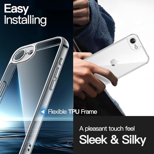 REALCASE Stylish Silicone Back Cover Case for iPhone 16E | Scratch Resistant Protective Crystal Clear Transparent Shock Proof Bumper Back Cover Case for iPhone 16E - Image 5