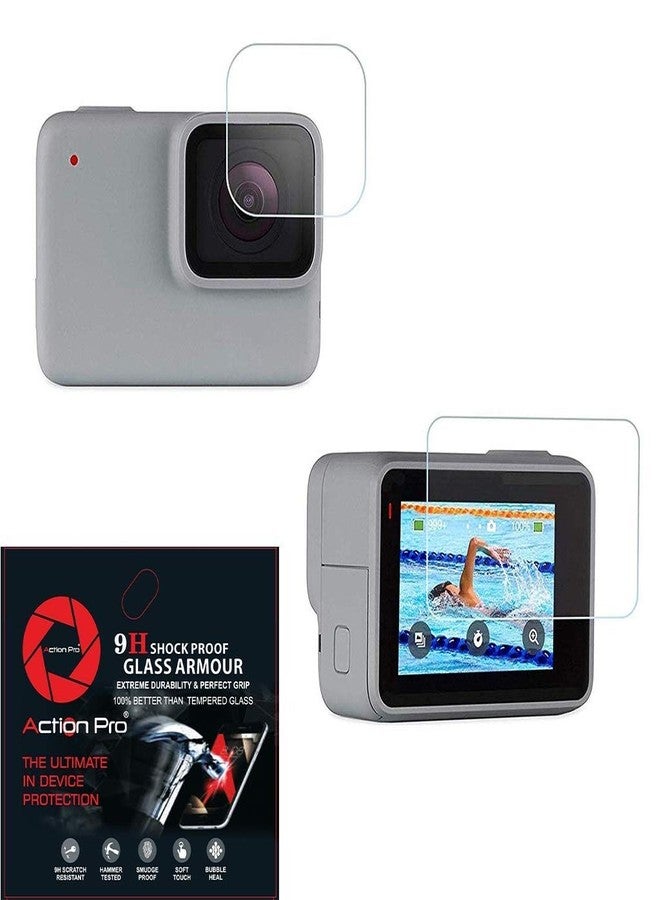 Action Pro 9H Screen Protector Front & Back Screen Protector Compatible With GoPro Hero 7 White and 7 Silver Action Camera (Pack of 2) - Image 1