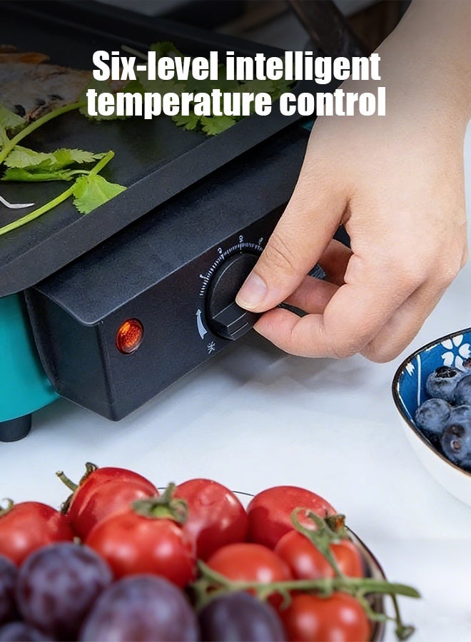 أبيكس شواية كهربائية داخلية 2 في 1 للمطبخ، شواية داخلية متعددة الاستخدامات بدون دخان للطبخ المنزلي مع شبكة شواء، صينية خبز غير لاصقة وصينية تنقيط - Image 4