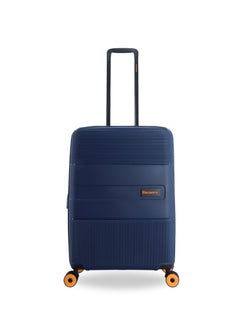 Discovery Discovery Trails Check-In Medium PP Hardside Luggage Navy, Durable Expandable Unbreakable Double Zip Lightweight Travel Bag 4 Double Wheel TSA Lock 26 Inch Suitcase Trolley Bag.  - Image 1