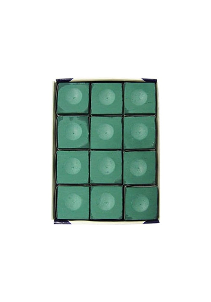 Silver Cup Billiard Pool Cue Chalk - Green, 12 Cubes - Image 3