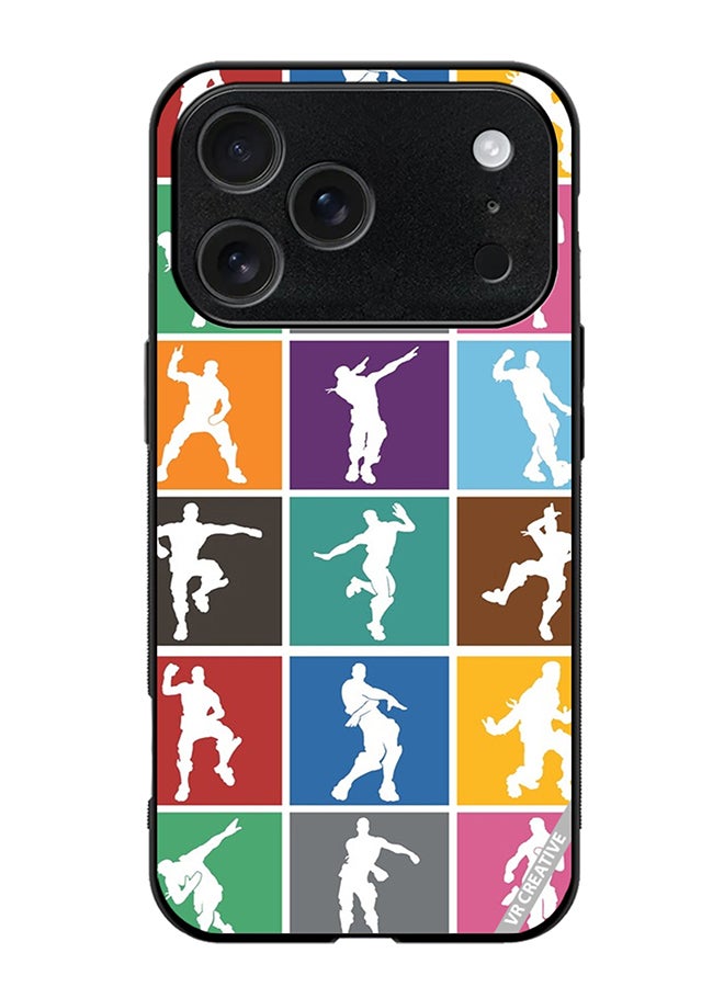 VR CREATIVE Protective Case Cover For Apple iPhone 17 Pro Max Fortnite Dance Design Multicolour