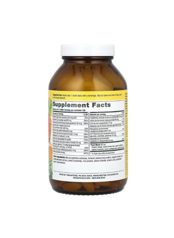 MegaFood Mens 55 One Daily Multivitamin 120 Tablets  - Image 2