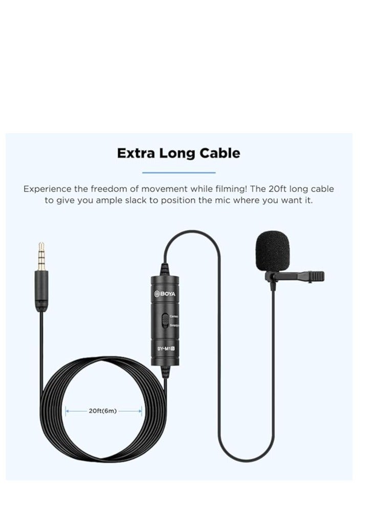 BOYA BY-M1S Professional Lavalier Microphone For All Device - Black - Image 2