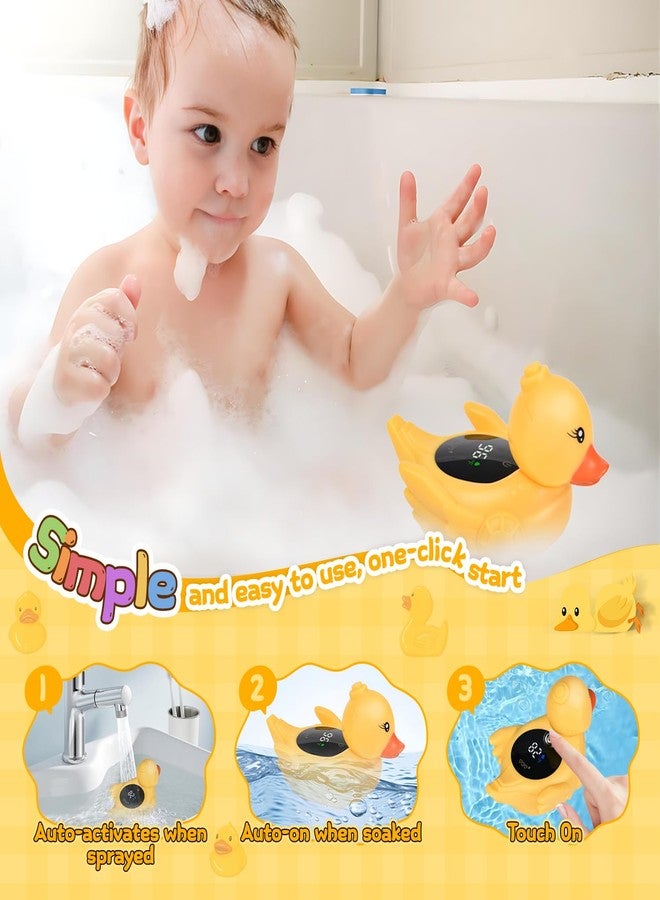 TKY Baby Bath Thermometer - Digital Floating Water Thermometer with LED Display & Color Temperature Alerts, Rechargeable Bath Toy for Infant Bathtub Safety, Newborn Bath Essentials Gift - Image 3