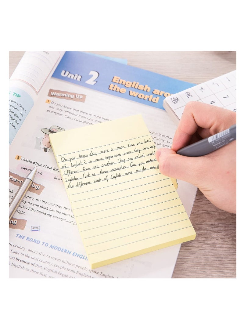 Deli 6-Pad To-Do Ruled Sticky Notes 6x4 Inch Size Yellow Colour - Image 4