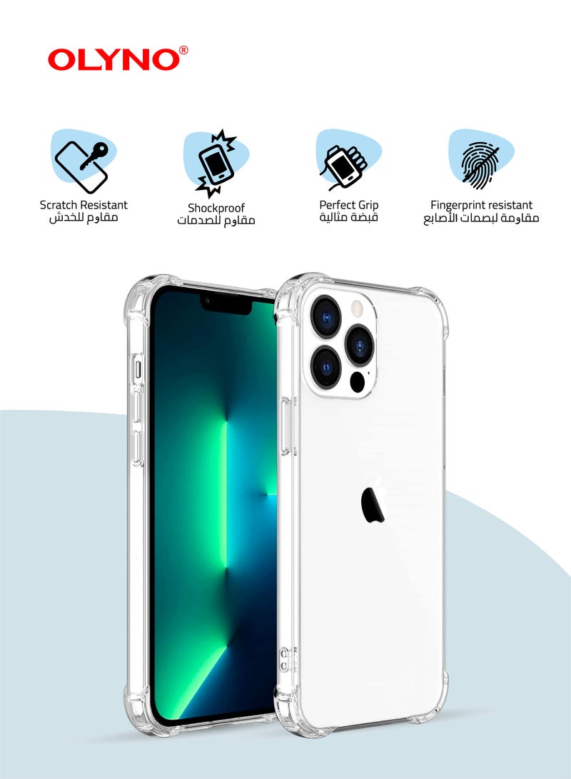 أولينو غطاء خلفي شفاف من بريستين مع حماية من السقوط لهاتف آيفون 13 برو - Image 2
