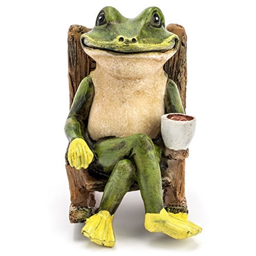 Patio Eden Miniature Frog Garden Statue - 2" Tall - Mini Outdoor Accessory Figurine for Fairy Garden - Image 2