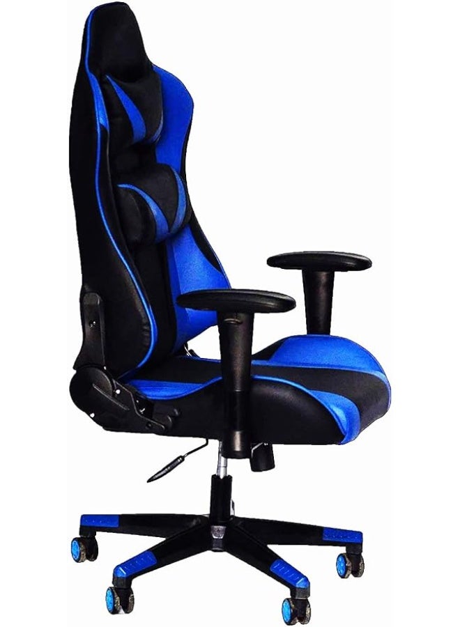 Pro Racing Style Gaming Chair with Cross-Stitch Backrest Design - Image 2