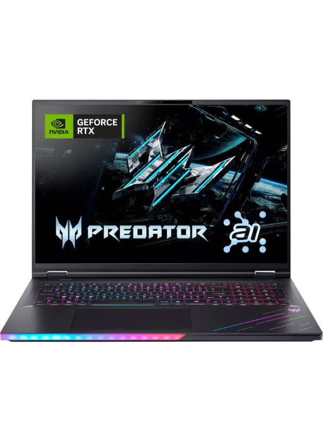 Acer Predator Helios 18 AI PH18-73-962W Gaming Laptop With 18 Inch (3810x2400) 240Hz Display, Intel Ultra 9 275HX Processor/64GB RAM DDR5/2TB SSD/24GB NVIDIA RTX 5090 Graphics/Windows 11 Home/ English Abyssal Black