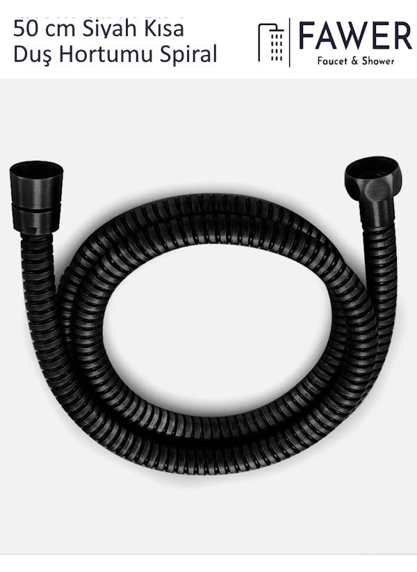 FAWER Faucet & Shower 50 cm Short Stainless Steel Shower Hose Spiral Hose  - Image 1