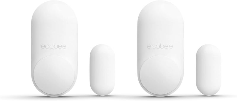 Ecobee Smart Sensor for Doors & Windows 2 Pack - Wifi Contact Sensor for Home Security, Energy Savings - Compatible with Smart Thermostats - Temperature sensor, white - Image 1