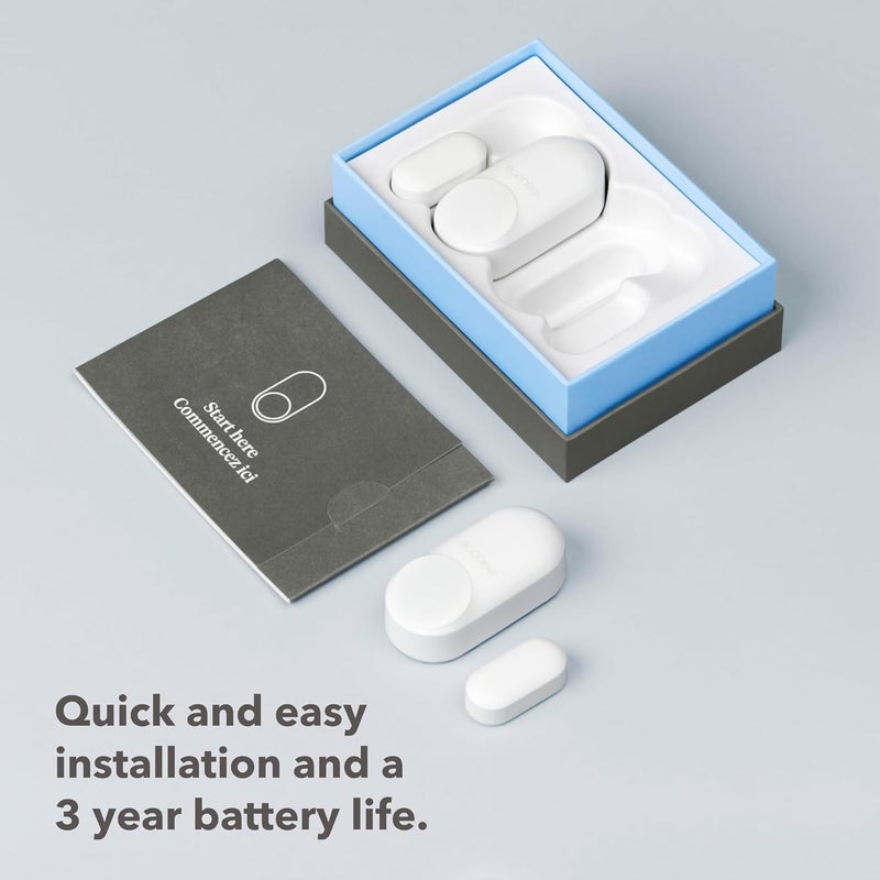 Ecobee Smart Sensor for Doors & Windows 2 Pack - Wifi Contact Sensor for Home Security, Energy Savings - Compatible with Smart Thermostats - Temperature sensor, white - Image 3